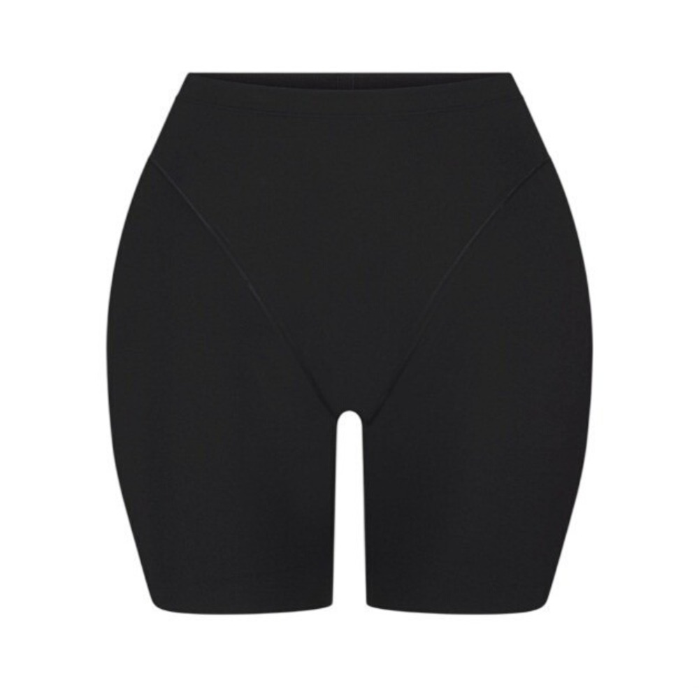 Seamless High-Waist Shaping Shorts - Black